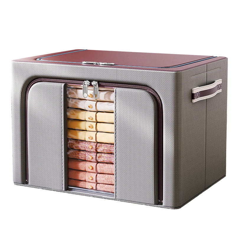 AZH Collection Opbergbox - Opvouwbaar 66L Bruin - Opbergdoos met stalen frame - Organizer - Opbergzak - Opbergmand