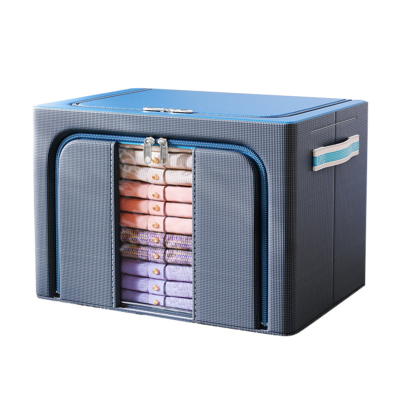 AZH Collection Opbergbox - Opvouwbaar 100L Blauw - Opbergdoos met stalen frame - Organizer - Opbergzak - Opbergmand